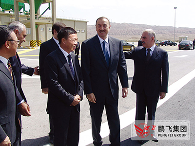 总裁王家安与阿塞拜疆总统伊利哈姆·阿利耶夫共同出席kok集团承建的阿塞拜疆纳希切万水泥厂周年庆典
